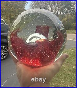 11.59 Lbs 20 Orb Sphere Art Glass Paperweight Controlled Bubbles Vintage Large