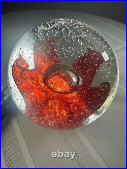 11.59 Lbs 20 Orb Sphere Art Glass Paperweight Controlled Bubbles Vintage Large