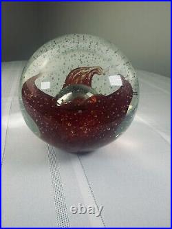 11.59 Lbs 20 Orb Sphere Art Glass Paperweight Controlled Bubbles Vintage Large