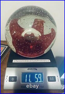 11.59 Lbs 20 Orb Sphere Art Glass Paperweight Controlled Bubbles Vintage Large