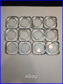 12 VINTAGE Paperweight Art Glass PHOTO FRAME CLEAR history For pictures holder