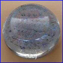 1840s Clichy Concentric Millefiori WithMoss & Rose Canes 3 1/4 Glass Paperweight