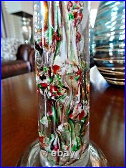 1900-1920 French Art Glass MANTEL ORNAMENT Footed PAPERWEIGHT France OBELISK