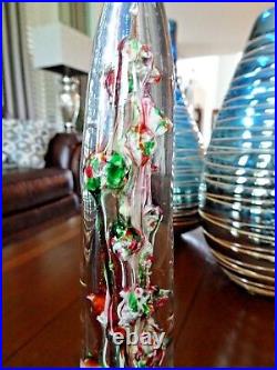 1900-1920 French Art Glass MANTEL ORNAMENT Footed PAPERWEIGHT France OBELISK