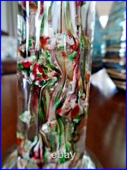 1900-1920 French Art Glass MANTEL ORNAMENT Footed PAPERWEIGHT France OBELISK