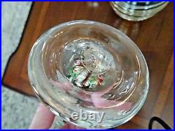 1900-1920 French Art Glass MANTEL ORNAMENT Footed PAPERWEIGHT France OBELISK