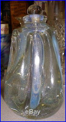 1983 Large Robert EICKHOLT Iridescent Art Glass Perfume Paperweight