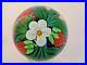 1984-Signed-ORIENT-FLUME-Glass-STRAWBERRY-Flower-Paperweight-152-500-Seaira-01-hibv
