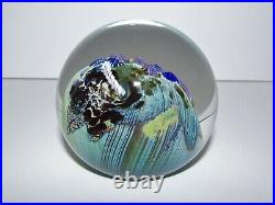 1991 Signed 3 Josh Simpson Planet Art Glass Paperweight 1086