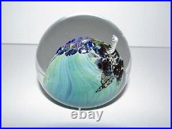 1991 Signed 3 Josh Simpson Planet Art Glass Paperweight 1086