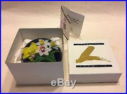 1992 Lundberg Studios, Steven Lundberg, Mixed Daffodil Art Glass Paperweight