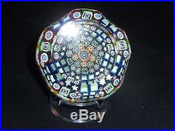 1992A Perthshire Complex Millefiori Paperweight withUnique Square Canes LE WithBox
