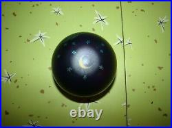 1994 Lundberg Studios Art Glass Stars & Moon Waves PAPERWEIGHT Signed Dated