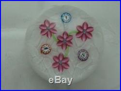 1995B Perthshire Paperweight Limited Edition Floral on Lace Silhouette Canes EC