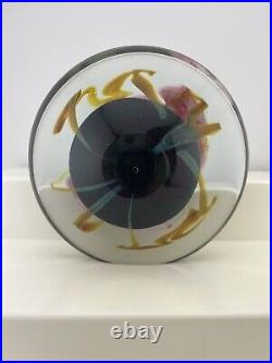 1998 Vintage ROBERT EICKHOLT Studio Art Glass PAPERWEIGHT SCULPTURE Eames Modern