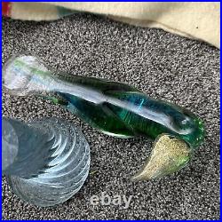 2 Murano Glass Toucan Large 11 Sculpture Bird Art Glass Collectible (read)