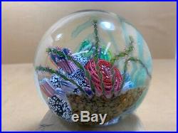 4 Huge Signed Mark Eckstrand Art Glass Sea Aquarium Coral Paperweight
