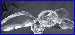 5 MATS JONASSON Sweden Cat Kitten Paperweights Etched Crystal Glass up to 7