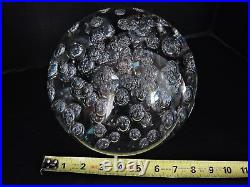 8 Diameter Bubbled Art Glass Globe Sphere Orb Ball Paperweight Weighing 22 lb