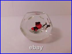 A Fabulous Handmade & Signed Rick Ayotte 78 RED CARDINAL Art Glass Paperweight