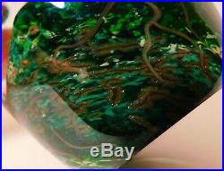 APPEALING CATHY RICHARDSON SUMMER SCENE Art Glass PAPERWEIGHT & Signature & Date
