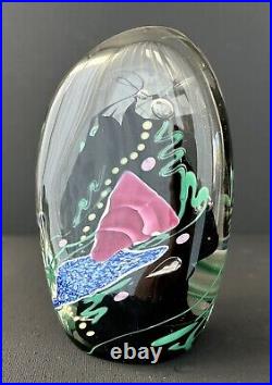 Amazing Lg Vintage Don Bagwell Paperweight 1989 Coral Reef Art Glass Signed