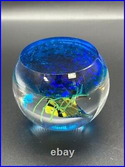 Amazing Paperweight Handmade Art Glass Underwater Ocean Reef Fish