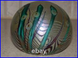 American Art Glass Paperweight Orient And Flume Iridescent Angelfish 1979