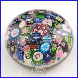 An Antique Clichy Scramble Paperweight With Rose Cane c1860