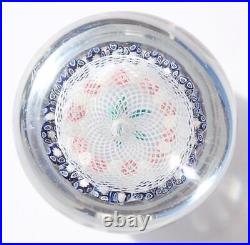 Antique 19th c. NEW ENGLAND Millefiori NOSEGAY Flowers Art Glass PAPERWEIGHT