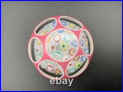 Antique Baccarat Concentric Double Layered Spaced Millefiori Paperweight