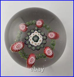 Antique Baccarat Dupont Period (1920's) Concentric Millefiori Glass Paperweight