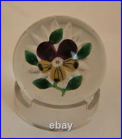 Antique Baccarat Pansy Paperweight c. 1850