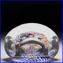 Antique Baccarat close packed millefiori mushroom faceted paperweight