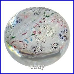 Antique Clichy Millefiori Handblown Large Glass Paperweight Made in France 1845