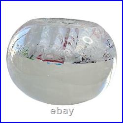 Antique Clichy Millefiori Handblown Large Glass Paperweight Made in France 1845