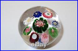 Antique Clichy Miniature Spaced with Clichy rose paperweight