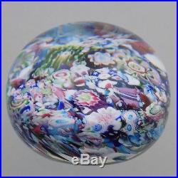 Antique Clichy Paperweight Scrambled with Rose Cane