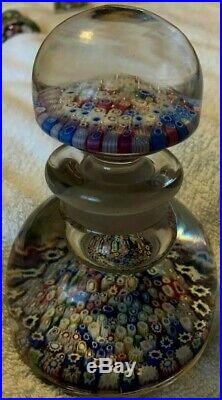 Antique English RICHARDSONS close packed millefiori inkwell dated 1848