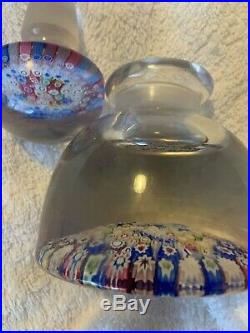 Antique English RICHARDSONS close packed millefiori inkwell dated 1848