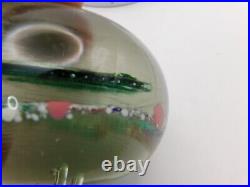 Antique Gillinder Art Glass Paperweight My Dear Sister Gertrude Scrambled Ground