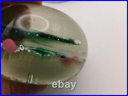 Antique Gillinder Art Glass Paperweight My Dear Sister Gertrude Scrambled Ground