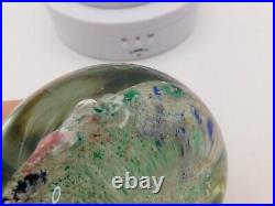 Antique Gillinder Art Glass Paperweight My Dear Sister Gertrude Scrambled Ground