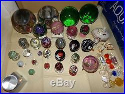 Antique Glass paperweights marbles and Misc items LOT