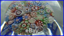 Antique LARGE BACCARAT CLOSE PACKED MUSHROOM millefiori paperweight