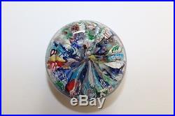 Antique St Mande Scramble Paperweight With (rare Cane)