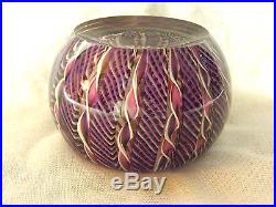 Art Glass BILL BURCHFIELD LTD ED Paperweight Cape Cod Latticino Ribbons