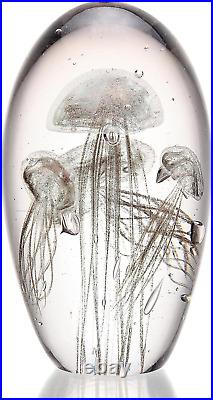Art Glass Gold Jellyfish Quartet
