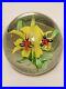 Art-Glass-Paperweight-Collectible-Yellow-Flower-Bees-Bugs-Insects-Desk-Decor-01-ycef