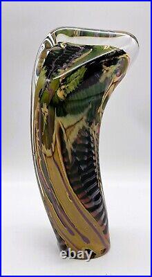 Art Glass Sally Rogers Free Form Sculpture Signed Dated Paperweight